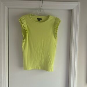 J.crew ruffle sleeve ribbed tank